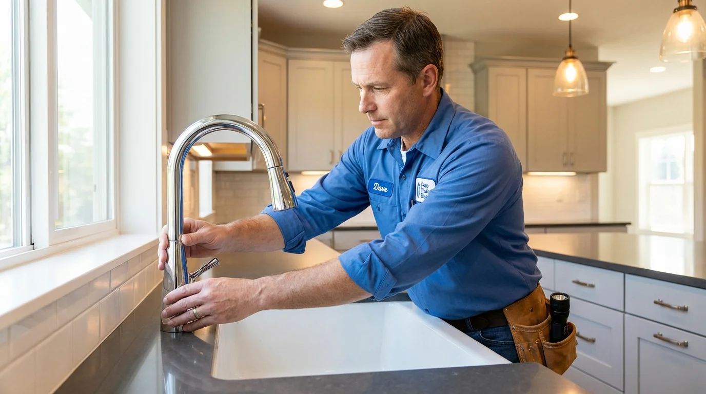 Kitchen faucet installation by Johns Plumbing LLC in Bensenville